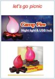 camp fire night light & USB hub