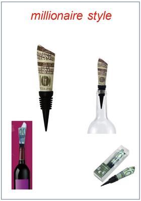 money roll - wine stopper